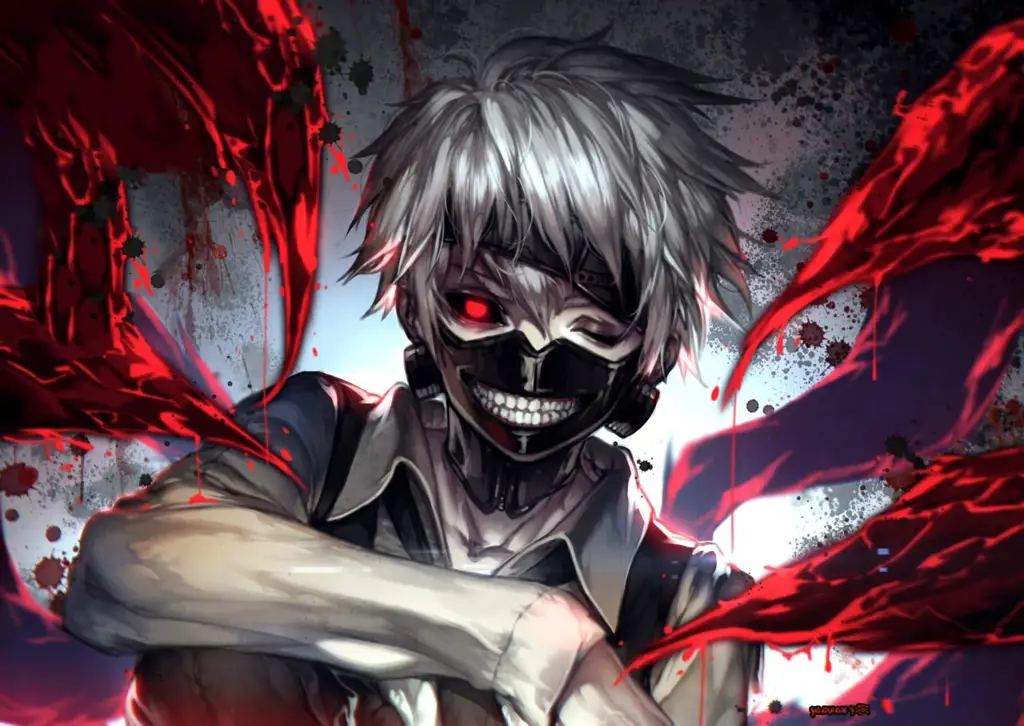 Gambar Kaneki Ken dari Anime Tokyo Ghoul