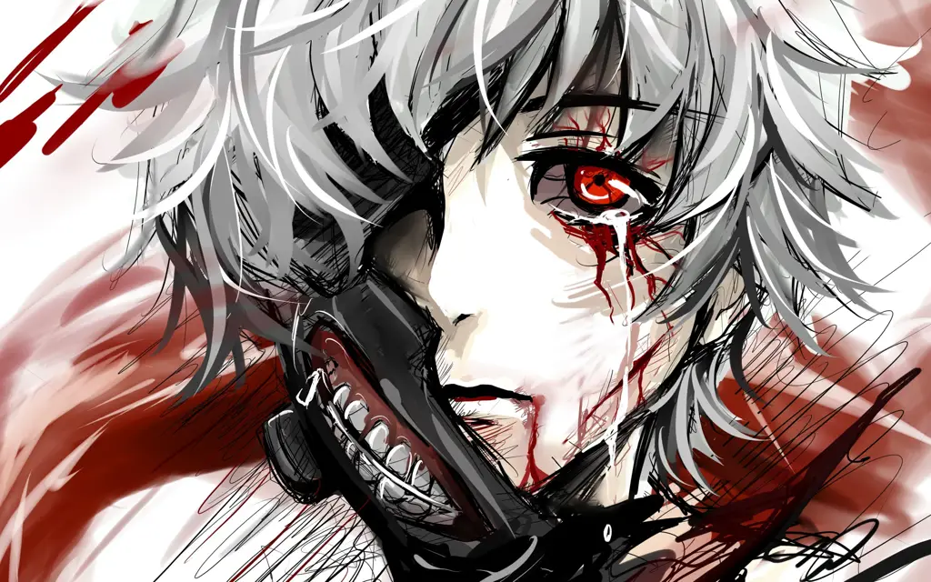 Gambar Kaneki Ken dari Anime Tokyo Ghoul