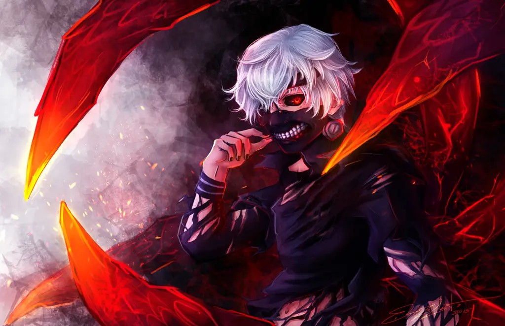 Gambar Kaneki Ken dalam Tokyo Ghoul √A Episode 1