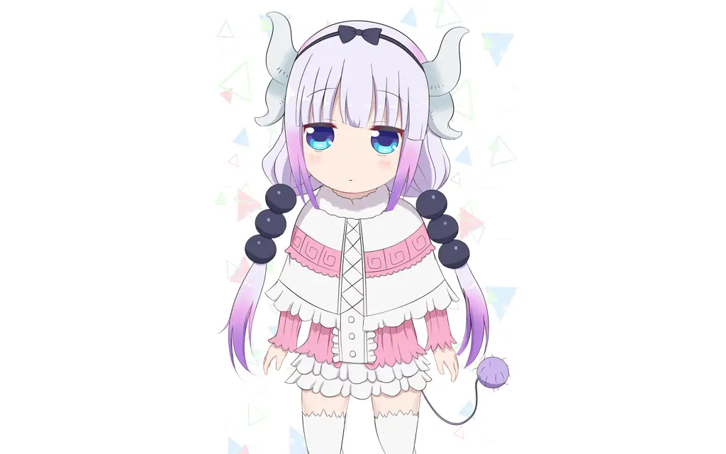 Gambar Kanna, naga kecil yang imut dalam Kobayashi Dragon Maid