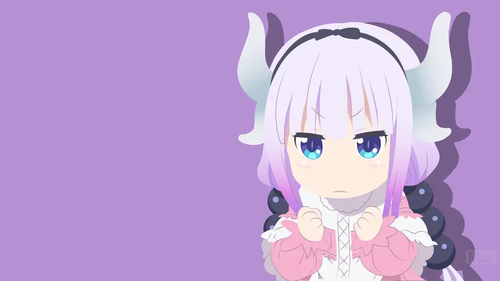 Gambar Kanna, naga kecil dan imut di Dragon Maid