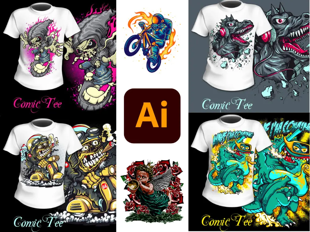 Contoh kaos anime dengan desain custom yang keren