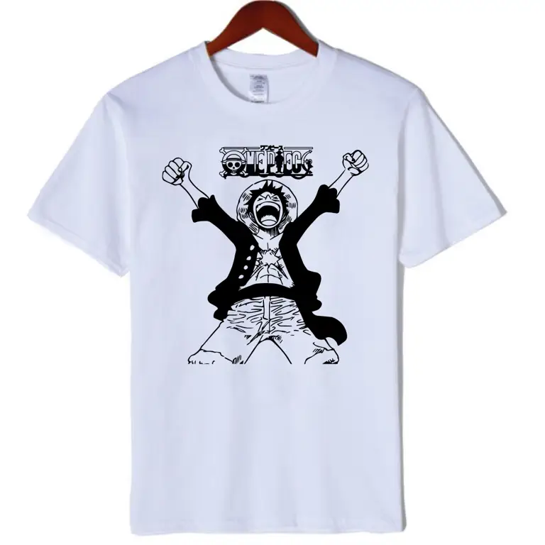 Kaos One Piece dengan gambar Luffy