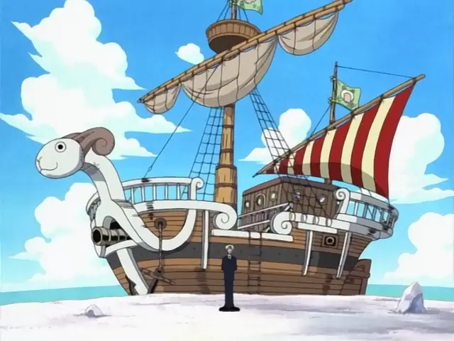 Kapal Going Merry, kapal pertama kru Topi Jerami Gambar kapal Going Merry
