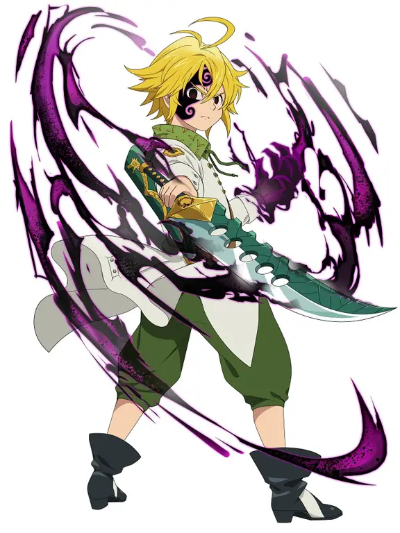 Kapten Tujuh Dosa Mematikan Karakter Meliodas dalam anime Nanatsu no Taizai