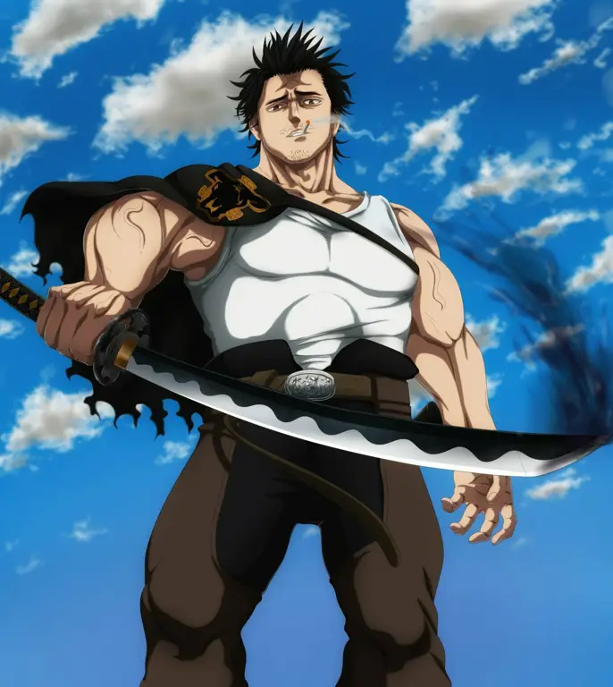 Yami Sukehiro, salah satu kapten Black Bull, dalam Black Clover