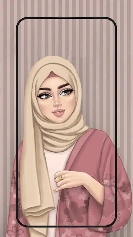 Gambar karakter anime yang mengenakan hijab