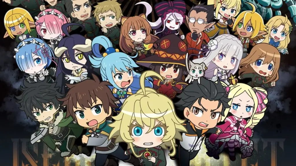 Gambar karakter anime dalam setting Isekai