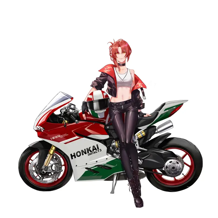 Karakter anime yang mengendarai sepeda motor