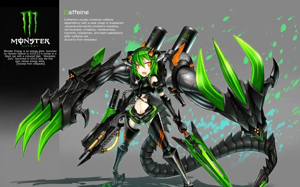 Ilustrasi karakter anime monster girl