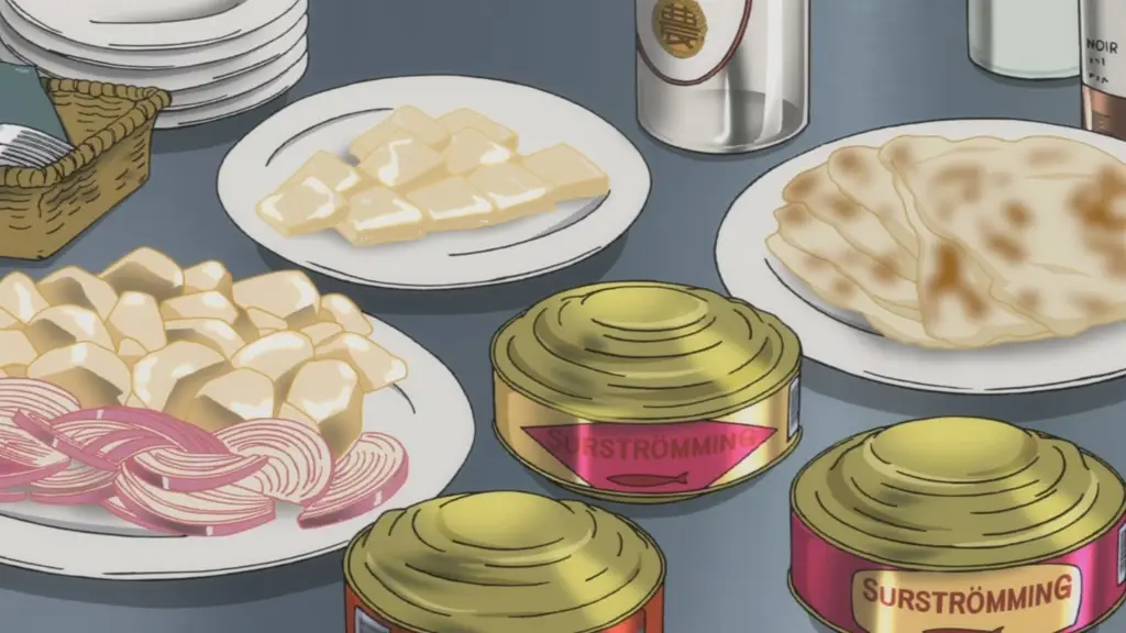 Ilustrasi anime yang menampilkan karakter memasak masakan jadul