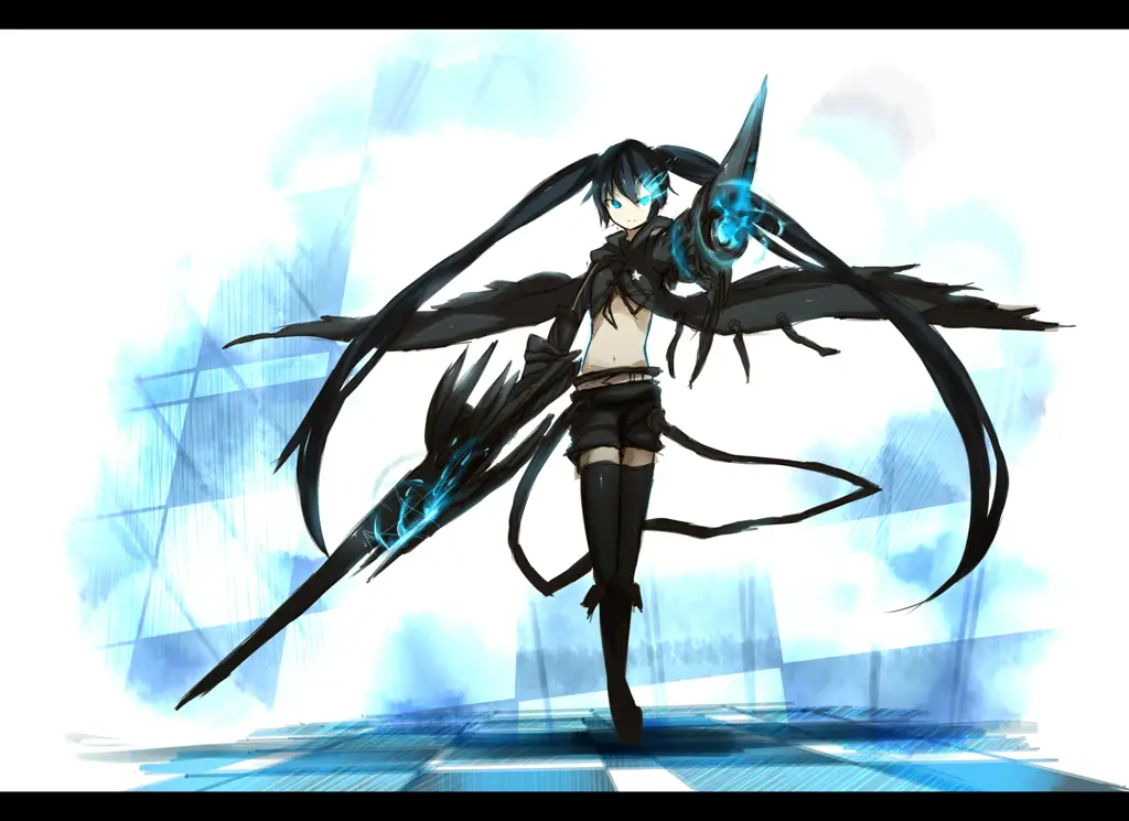 Gambar karakter-karakter utama di anime Black Rock Shooter