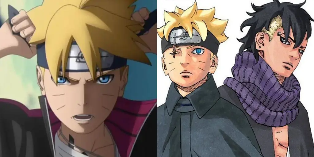 Gambar karakter-karakter utama dalam anime Boruto