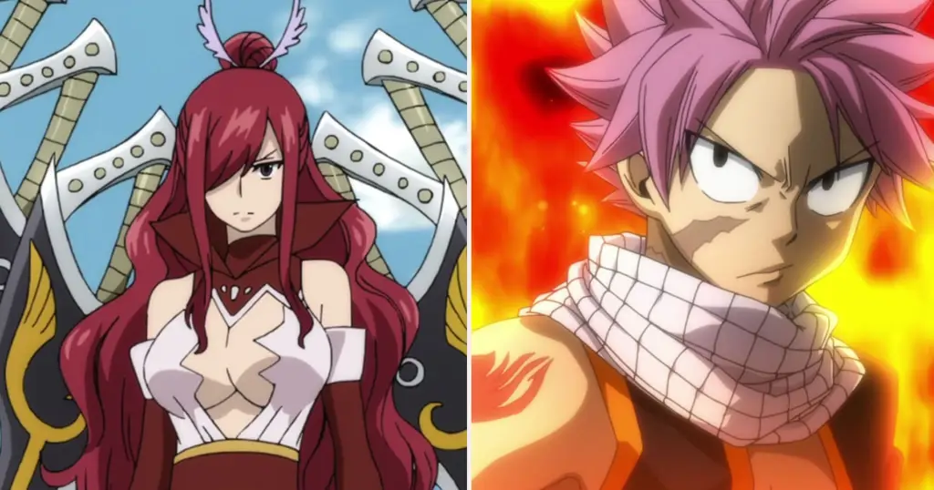 Karakter Fairy Tail sedang bertarung