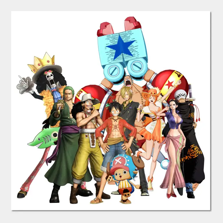 Gambar karakter-karakter utama One Piece