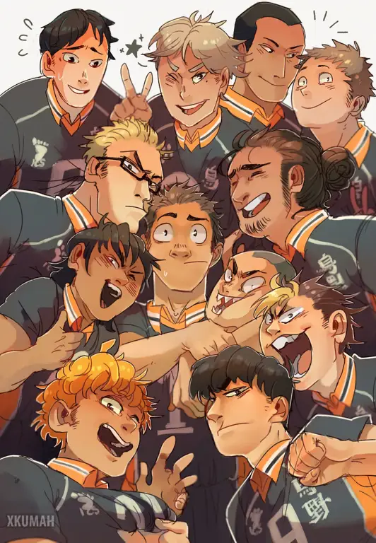 Gambar karakter-karakter Haikyuu!!