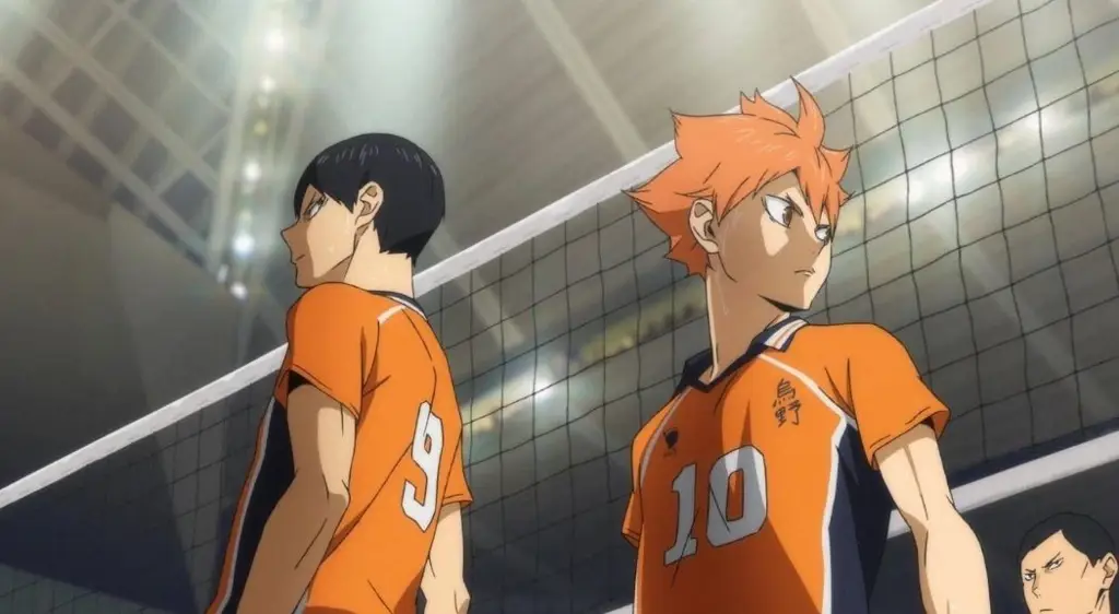 Gambar karakter Haikyuu!! merayakan kemenangan