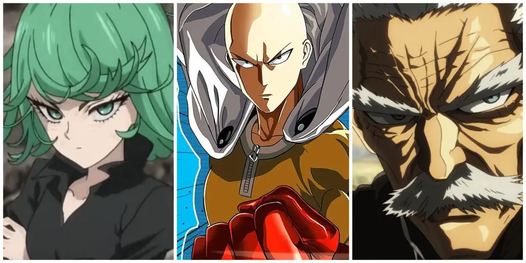 Karakter-karakter One Punch Man dalam cuplikan layar Animelon