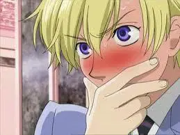 Karakter imut yang sedang blushing Karakter manga yang blushing dengan ekspresi lucu