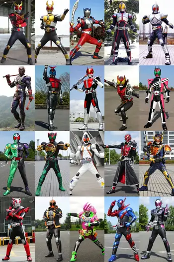 Gambar beberapa karakter Kamen Rider