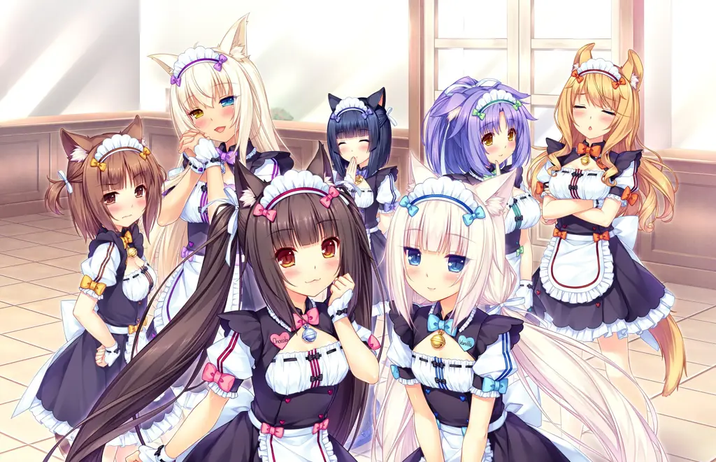 Karakter-karakter anime Nekopara yang menggemaskan