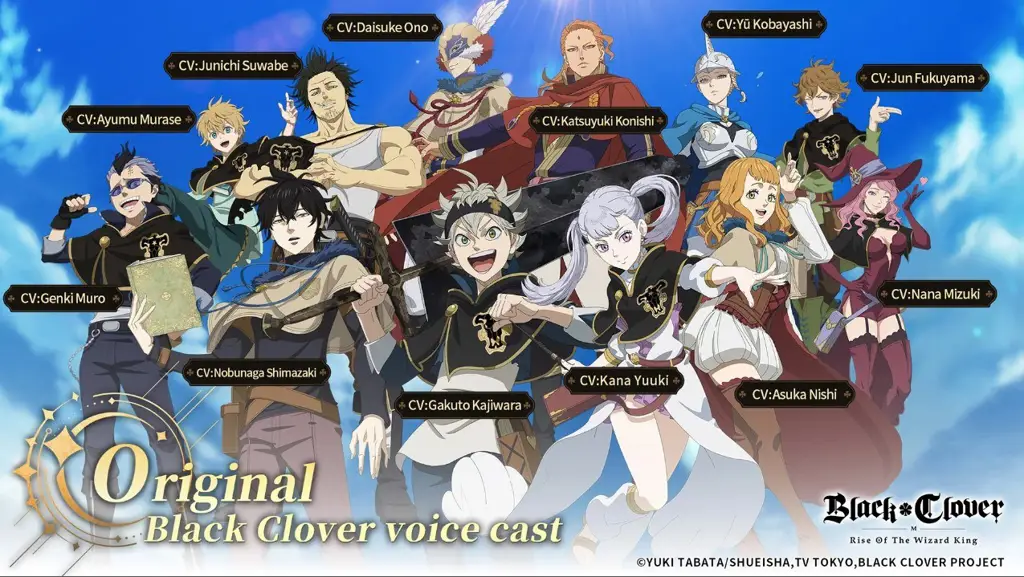 Para karakter dalam anime Black Clover