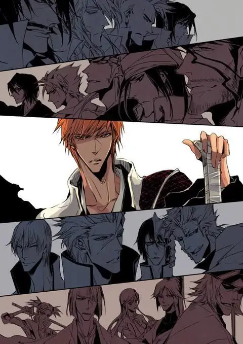 Gambar karakter-karakter utama dalam anime Bleach