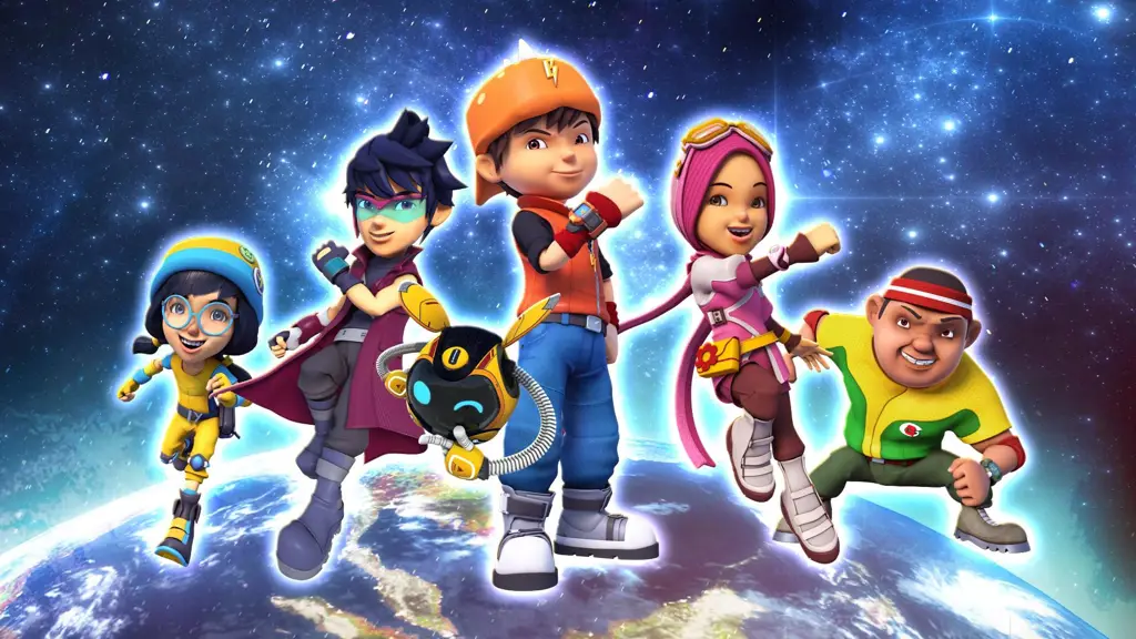 Gambar yang menampilkan karakter-karakter Boboiboy