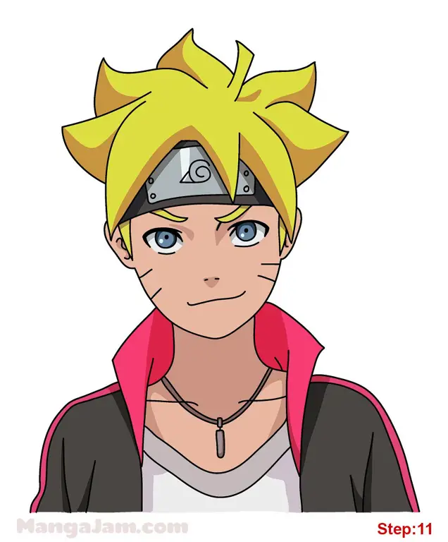 Ilustrasi karakter-karakter Boruto