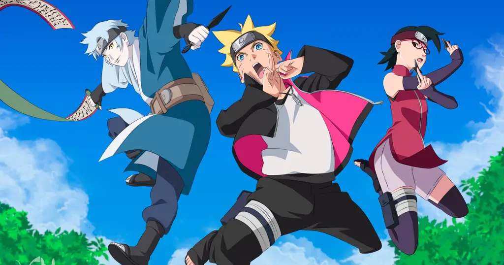 Gambar karakter-karakter utama di anime Boruto