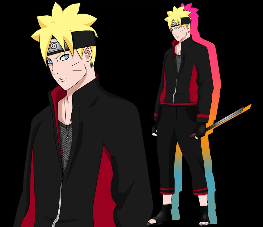 Gambar karakter-karakter utama dalam anime Boruto