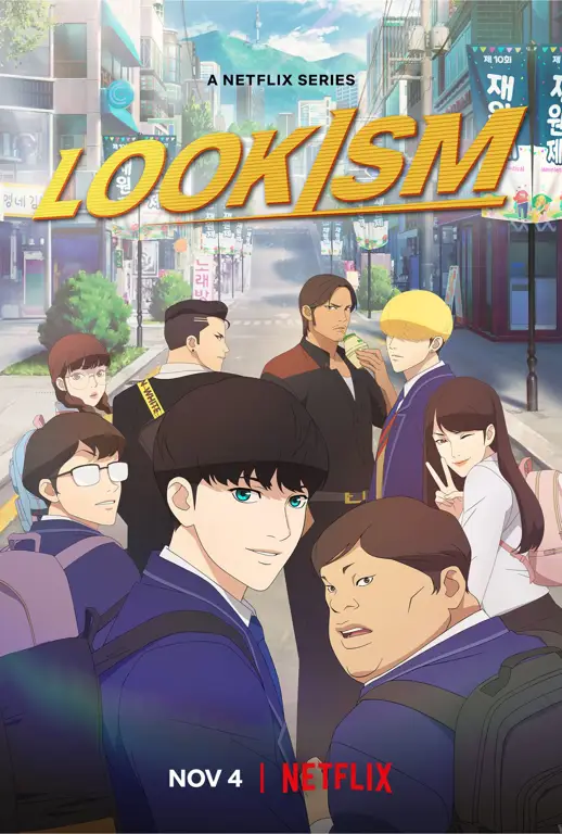 Ilustrasi karakter-karakter dalam anime Lookism