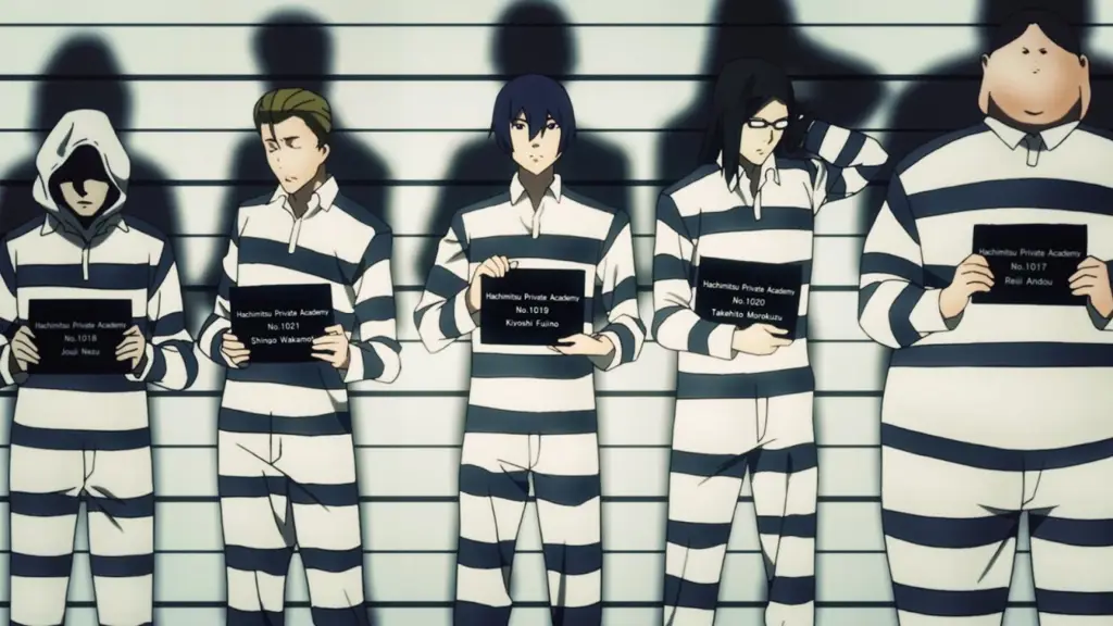 Ilustrasi karakter-karakter dalam anime Prison School