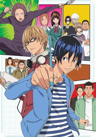 Gambar karakter-karakter utama dalam anime Bakuman