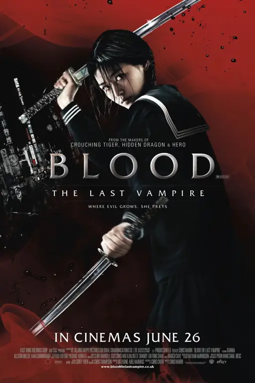 Ilustrasi karakter-karakter dalam anime Blood: The Last Vampire