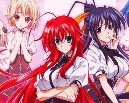 Gambar kelompok karakter High School DxD