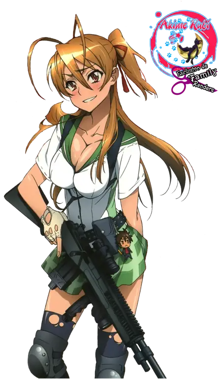 Para karakter utama dalam anime Highschool of the Dead