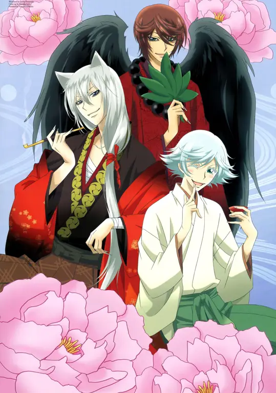 Gambar karakter-karakter utama dalam anime Kamisama Kiss