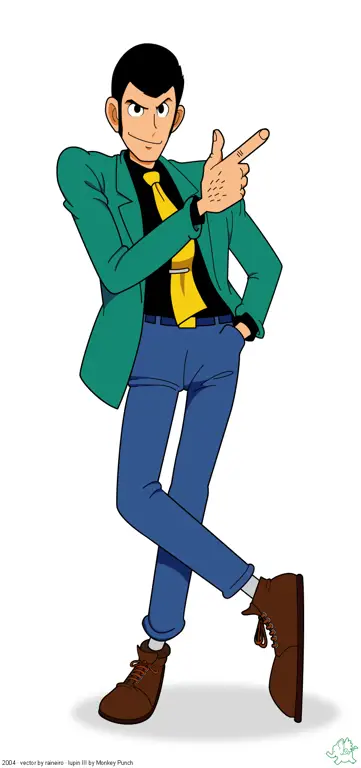 Ilustrasi karakter-karakter Lupin III