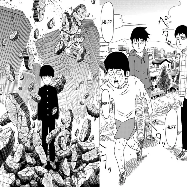 Gambar karakter-karakter dalam Mob Psycho 100