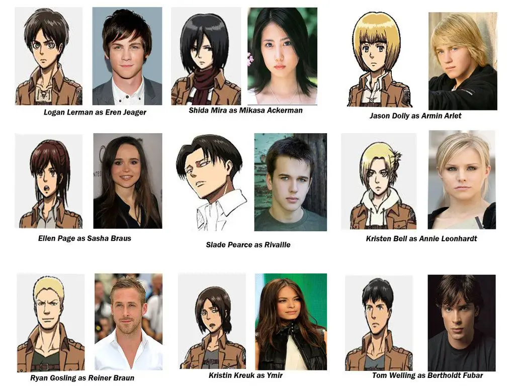 Gambar para karakter di Attack on Titan Season 2