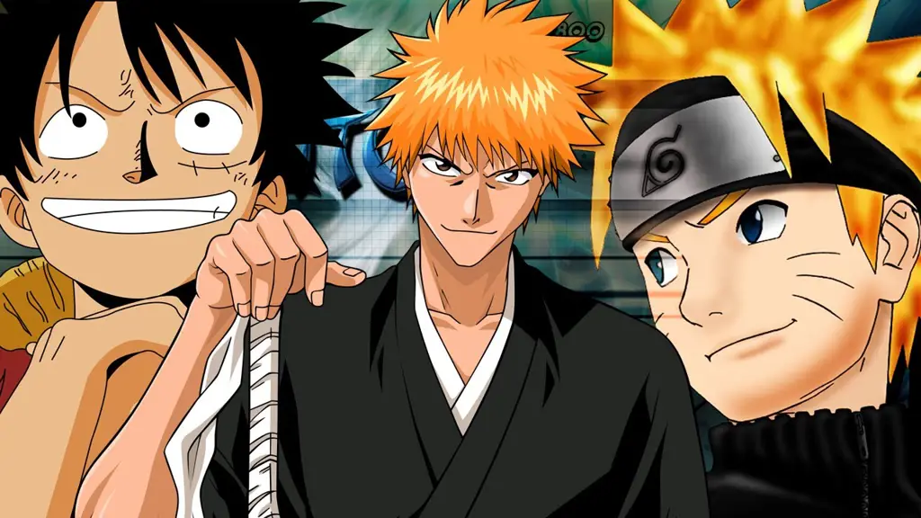 Gambar karakter Naruto dan Bleach bersama-sama