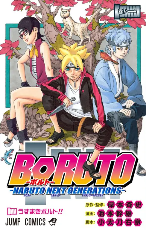 Gambar para karakter utama Boruto