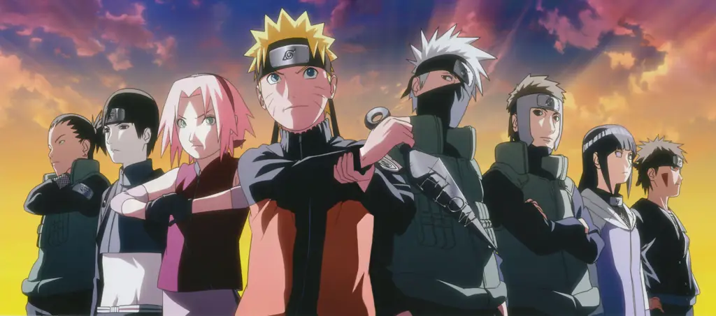 Gambar karakter-karakter utama dalam anime Naruto