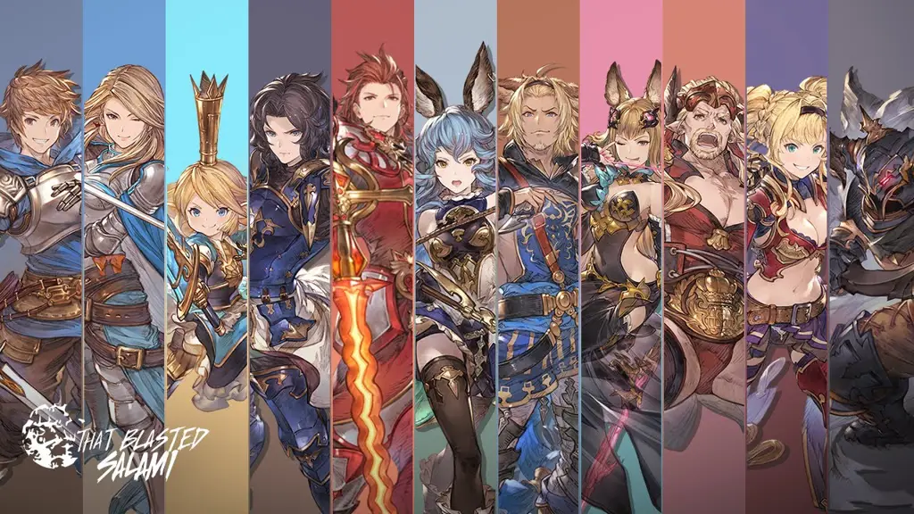 Ilustrasi beberapa karakter Granblue Fantasy