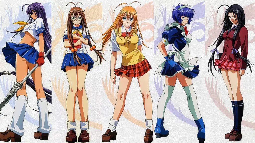 Ilustrasi karakter-karakter dalam anime Ikki Tousen