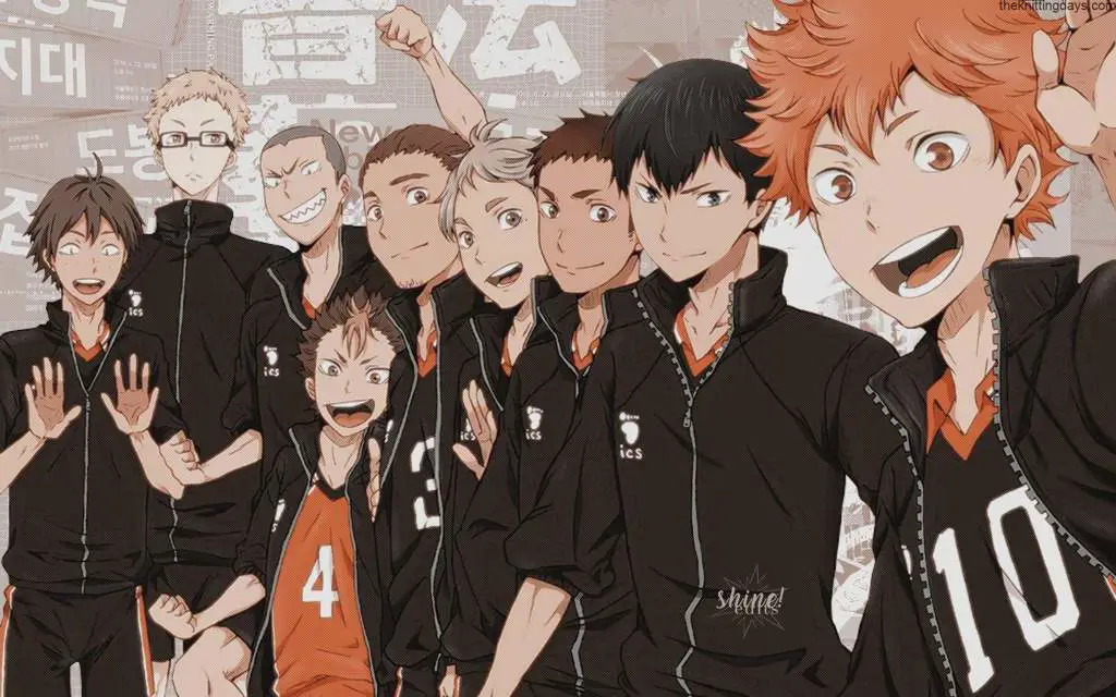 Gambar karakter-karakter utama Haikyuu!!