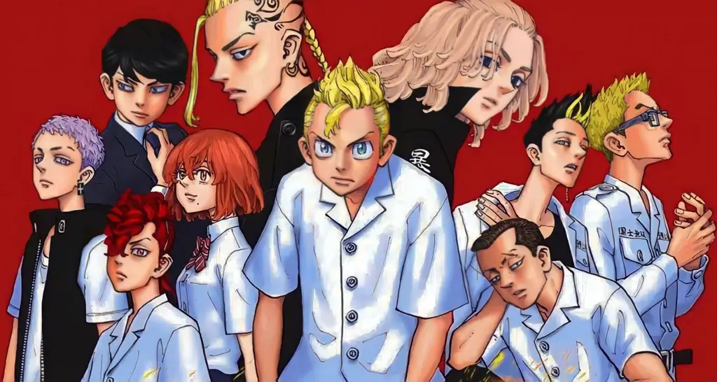 Karakter-karakter ikonik dalam anime Tokyo Revengers Gambar para karakter utama Tokyo Revengers