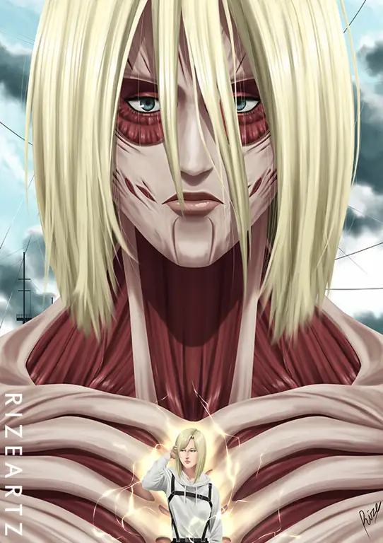 Gambar yang menampilkan karakter-karakter utama Attack on Titan