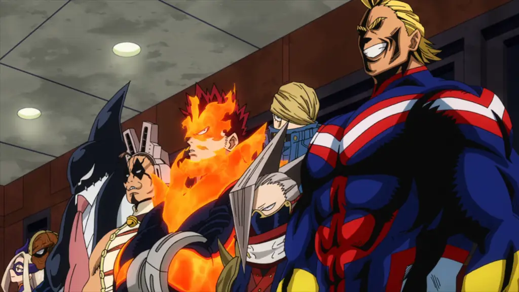 Gambar para karakter utama Boku no Hero Academia